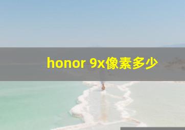 honor 9x像素多少